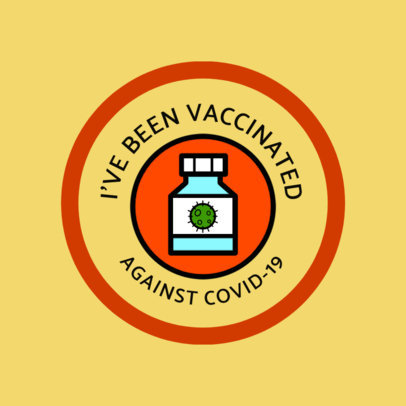 T-Shirt Design Template for a COVID-19 Vaccination Campaign Badge