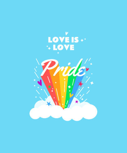 T-Shirt Design Generator for LGBTQ Pride Month Featuring Colorful Graphics 