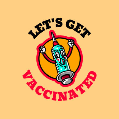 T-Shirt Design Maker with Colorful Illustrations for a COVID-19 Vaccination Campaign