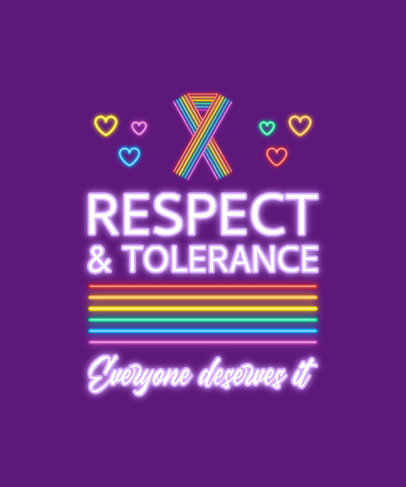 T-Shirt Design Generator for LGBTQ Pride Month Featuring Neon Fonts 3838c-el1