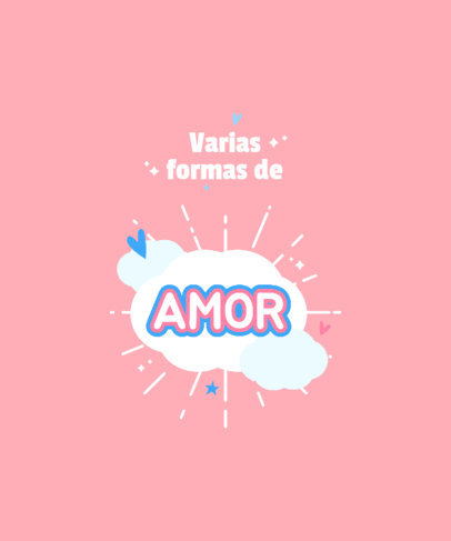 LGBTQ-Themed T-Shirt Design Template Featuring a Quote on Love 