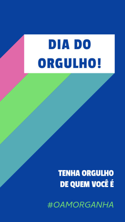 Instagram Story Generator Featuring a Portuguese Text and a Pride Month Theme