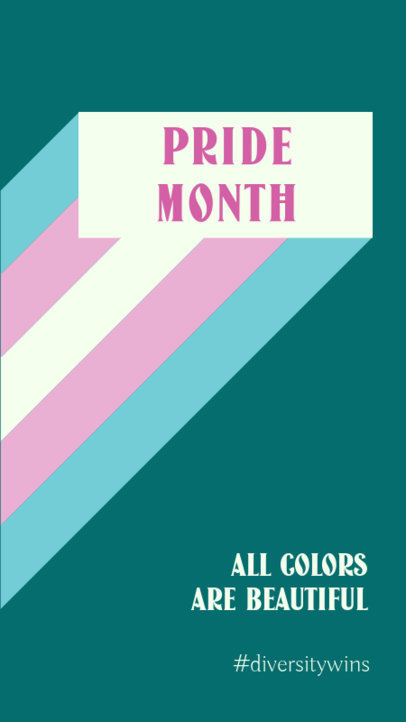 Pride Month-Themed Instagram Story Maker the Transgender Flag Colors 3608g