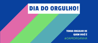 Facebook Cover Generator Featuring a Portuguese Text and a Pride Month Theme