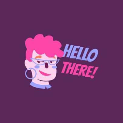 Twitch Emote Logo Template with an LGBT Customizable Character