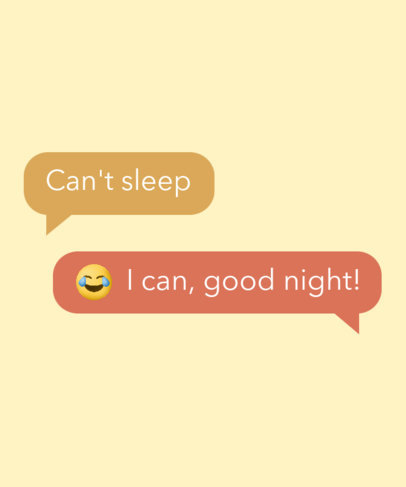Funny T-Shirt Design Generator Featuring a WhatsApp-Inspired Text Conversation