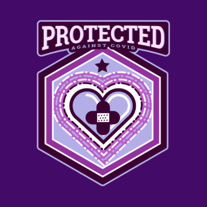 T-Shirt Design Generator Featuring a COVID-19 Vaccine Graphic