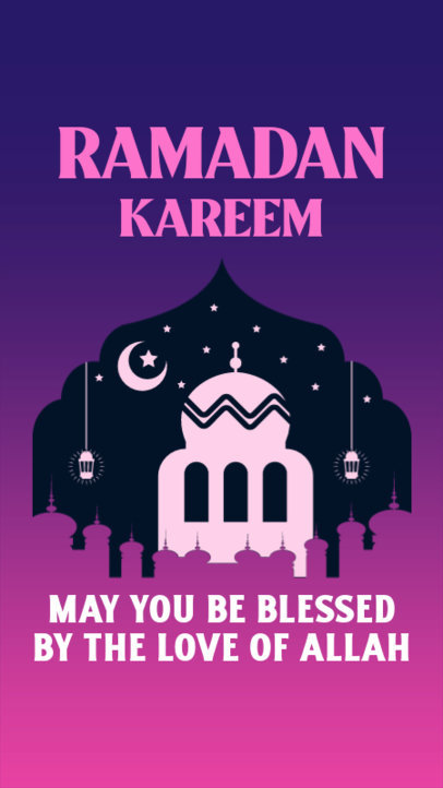 Instagram Story Maker Featuring Ramadan-Themed Illustrations