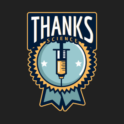 COVID-Allusive T-Shirt Design Creator Featuring a Vaccine Icon