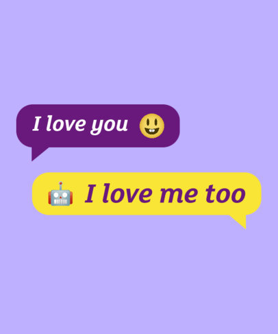 WhatsApp-Inspired T-Shirt Design Maker with a Text Conversation Layout and Funny Messages
