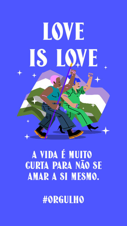 Instagram Story Design Maker with an LGBT Quote in Portuguese 3610d