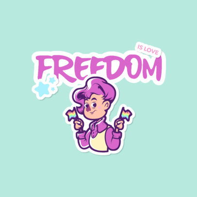 Twitch Emote Logo Maker Featuring an LGBTQ Cartoon Character 