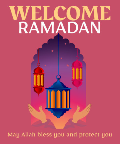 T-Shirt Design Creator with Illustrated Ramadan Lanterns