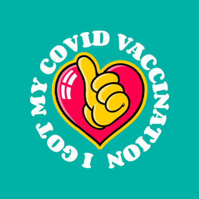 T-Shirt Design Maker with an I Got Vaccinated Graphic