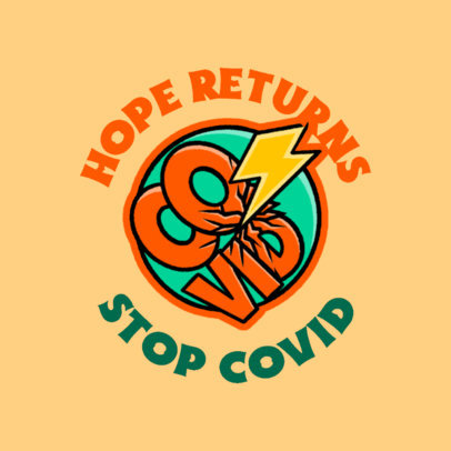 T-Shirt Design Template Featuring a COVID-19 Relief Illustration 4278m