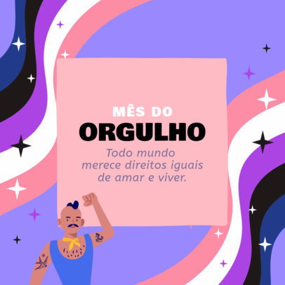 LGBT-Themed Instagram Post Design Generator With Vibrant Backgrounds and Quotes 