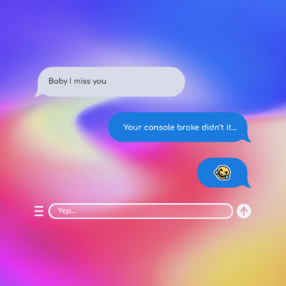 Funny Instagram Post Creator with a Quote In WhatsApp-Inspired Text Messages