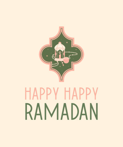 T-Shirt Design Maker for Ramadan Featuring a Lantern Clipart 