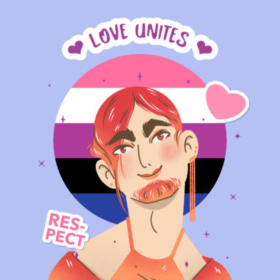 Twitch Emote Logo Maker with an Illustration of a Colorful LGBT Character