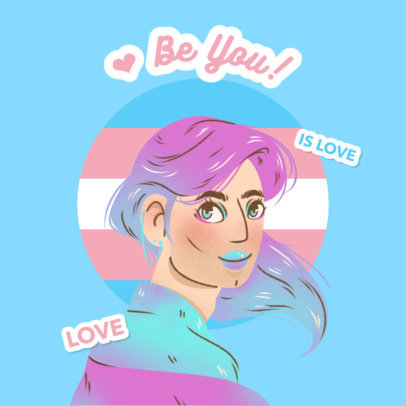 Twitch Emote Logo Maker with an LGBT Illustration and a Positive Message