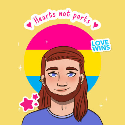 Cool Twitch Emote Logo Creator with a Pansexual Character 4286n