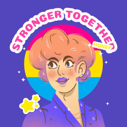 LGBT Twitch Emote Logo Generator Featuring an Illustrated Character