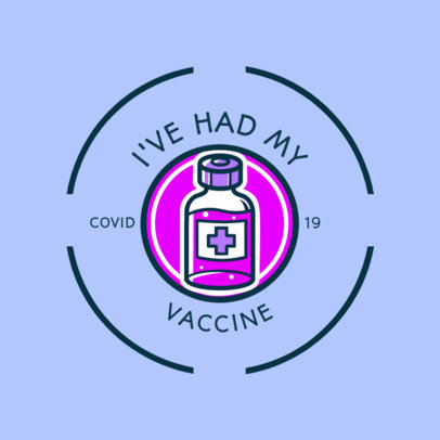Illustrated T-Shirt Design Template for a COVID-19 Vaccination Campaign