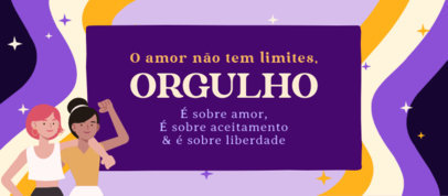 Facebook Cover Generator to Celebrate LGBTQ Pride Month Featuring Illustrated Characters