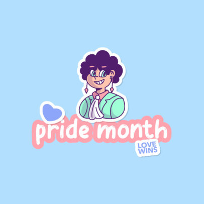 Twitch Emote Logo Maker Featuring Pride Month-Themed Graphics and Characters 