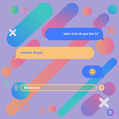 Instagram Post Design Maker for WhatsApp-Inspired Text Message Quotes