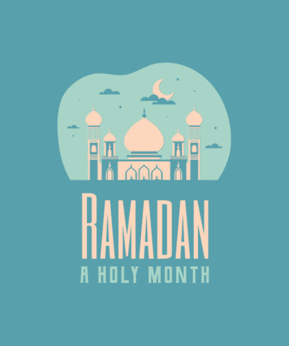  T-Shirt Design Maker Featuring Ramadan-Themed Quotes and Illustrations