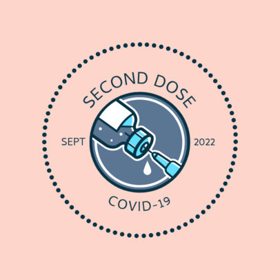 T-Shirt Design Creator with an Illustrated COVID-19 Vaccination Badge