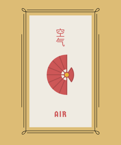 Chinese T-Shirt Design Generator Featuring a Hand Fan Graphic