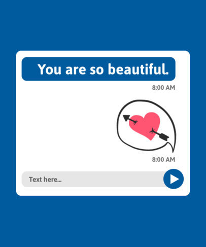 Valentine's Day T-Shirt Design Maker with a Flattering Message 216a-el1