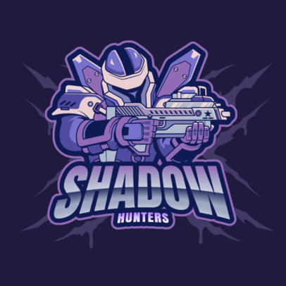 Gears of War-Inspired Logo Maker Featuring Characters With Rifles and Guns 4307 