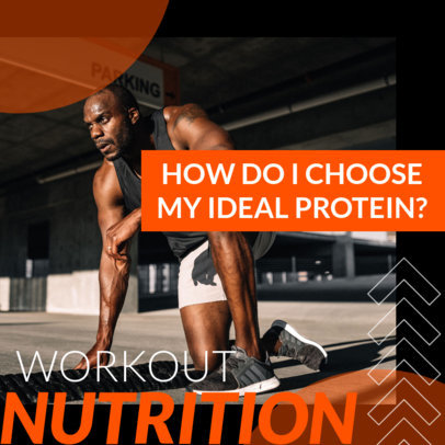 Instagram Post Design Template Featuring Fitness Content