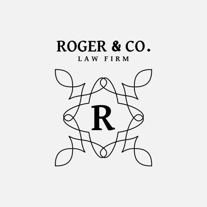 Law Firm Logo Template with a Simple Elegant Monogram