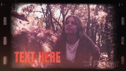 Slideshow Video Template Featuring a Vintage Film Look