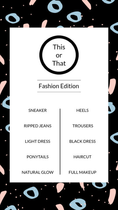 Instagram Story Design Template Featuring Fun Quizzes 