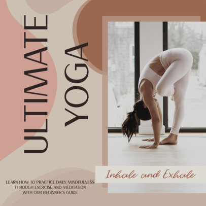 Instagram Post Maker With an Abstract Background and a Yoga Theme 