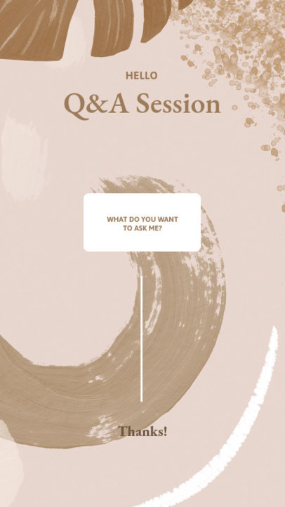 Instagram Story Template for a Q&A Session Featuring an Illustrated Background 