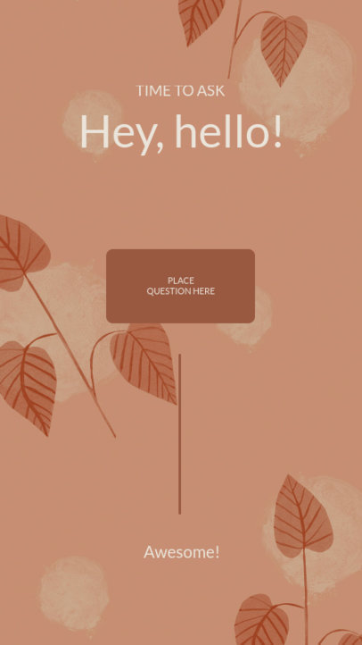 Q&A Instagram Story Generator Featuring Botanical Graphics 