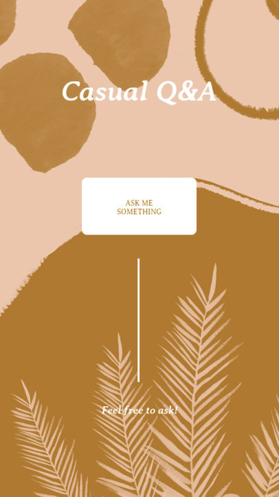 Instagram Story Design Maker for a Casual Q&A 