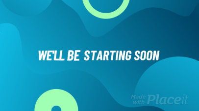 Twitch Starting Soon Screen Video Creator with Wavy Graphics