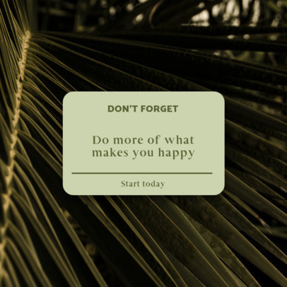 Instagram Post Template Featuring a Reminder With a Motivational Quote 