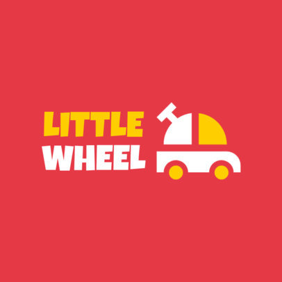 Toy Store Logo Creator with a Simple Kart Graphic