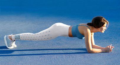Side View Leggings Mockup of a Woman Doing a Plank m3855-r-el2