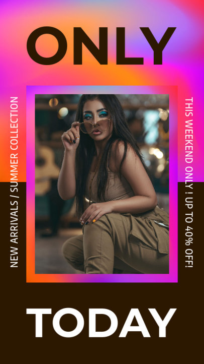 Instagram Story Maker With a Fashion Theme and a Colorful Frame 