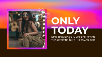 Youtube Thumbnail Template With a Fashion Theme and a Colorful Frame 3631a