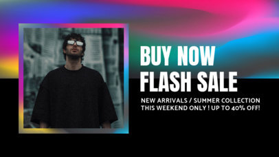 Fashion-Themed Youtube Thumbnail Generator for a Flash Sale Featuring a Bright Color Palette 3631c
